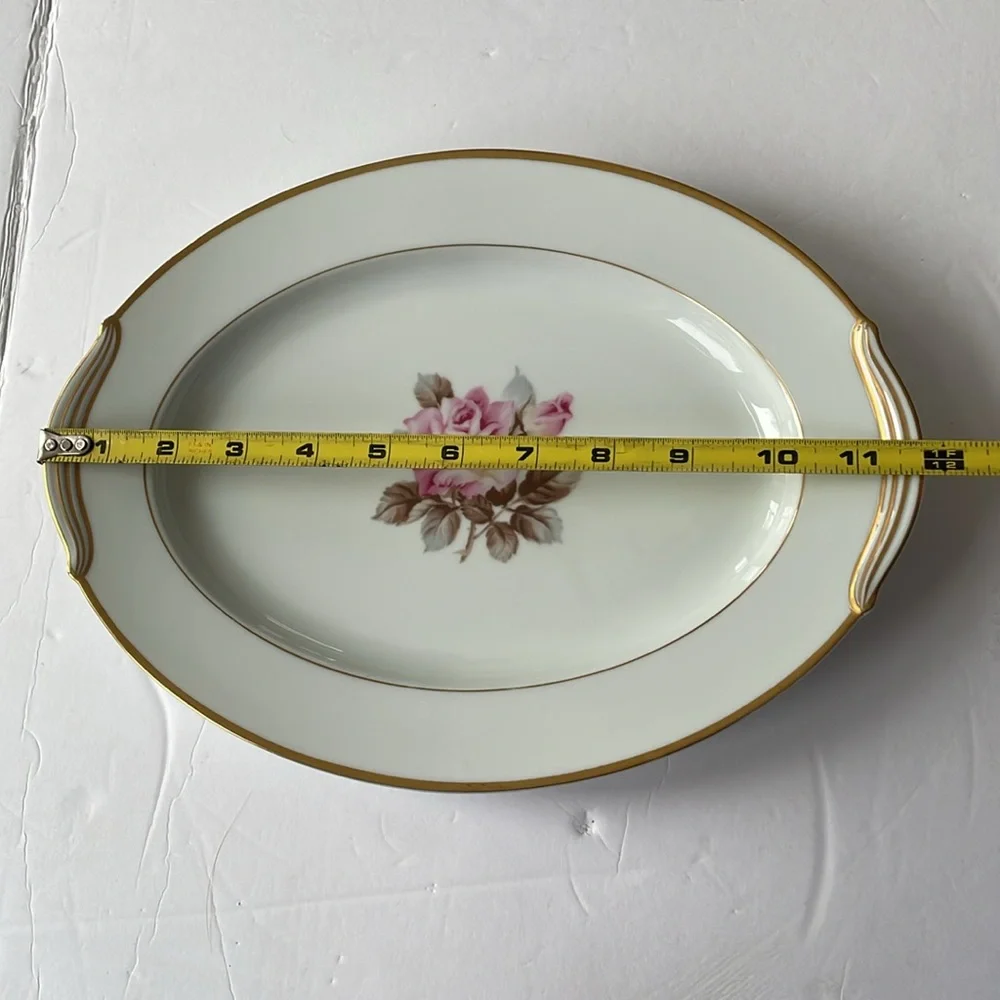 Noritake pink rose small platter 9x12 Rosetta